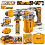 CRHLI202882 (Lithium-Ion rotary hammer set 20V 28mm + 2 Battery & Charger - C2)