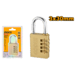 DBCK0303 (3 Digit brass combination padlock 3x30mm - P12C72)