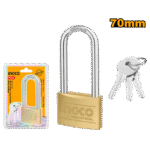 DBPL0702L (Heavy duty long shackle brass padlock 70mm - P6C24)