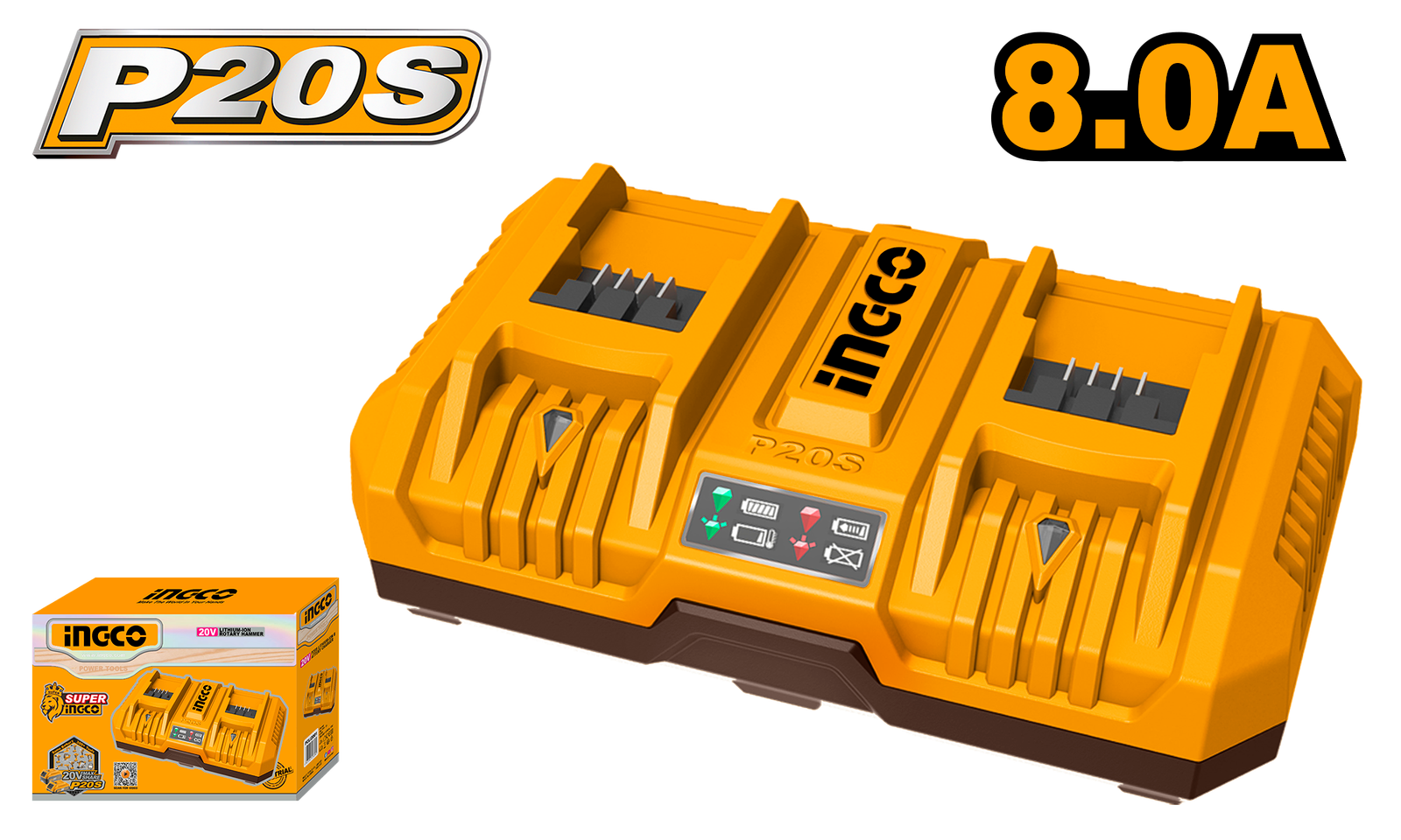 FCLI2082-102.png FCLI2082 (P20S 2-Port Lithium-Ion Battery Charger - C20) - Image 1