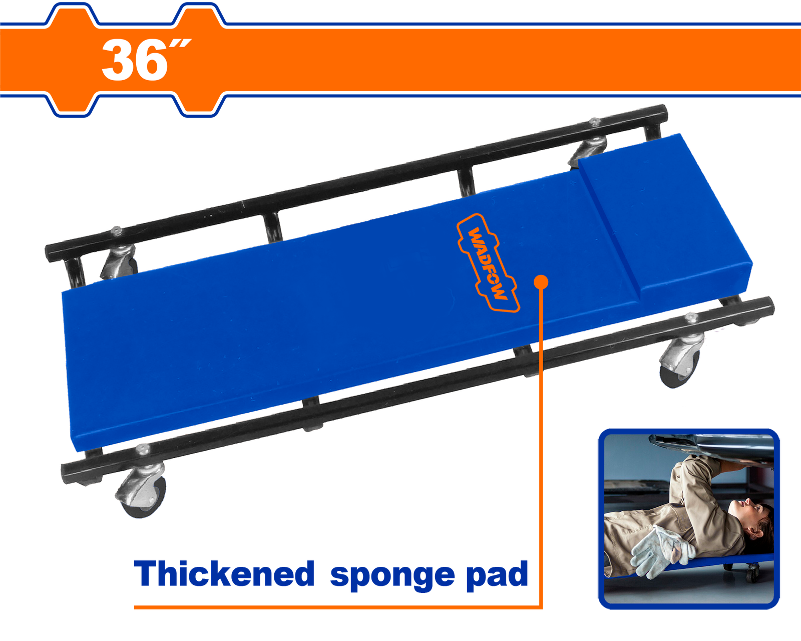 WCC036-1.png WCC036 (Wadfow 36" Car creeper - P1C1) - Image 1